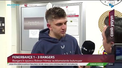 Maç sonrası açıklama yapan Rıdvan Yılmaz'ın kısa süreliğine kafası karışıyor