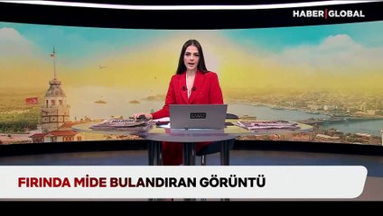 Fırında mide bulandıran görüntü ağızları açık bıraktı!