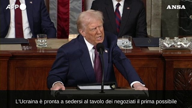 Trump: L'Ucraina e' pronta a sedersi al tavolo delle trattative per una pace duratura