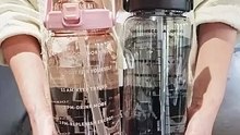2 Liters Straw Plastic Water Bottle Large Portable Travel Bottle Sports Fitness Cup High Value Big Fat Cup Adult Universal
