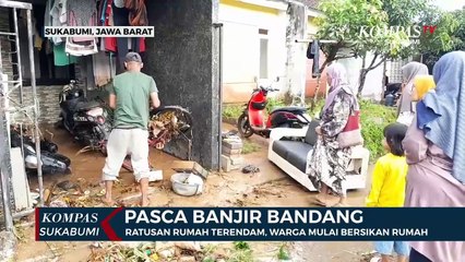 Warga Mulai Bersikan Lumpur Yang Masuk Rumah Hingga Evakuasi Barang