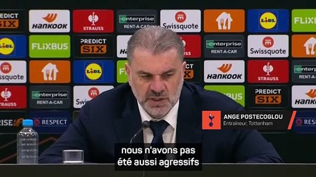 Postecoglou : Nous n'avons pas été très bons