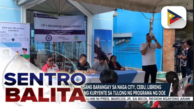 Nasa 26 na bahay sa isang barangay sa Naga City, Cebu, libreng magkakaroon ng linya ng kuryente sa tulong ng programa ng DOE