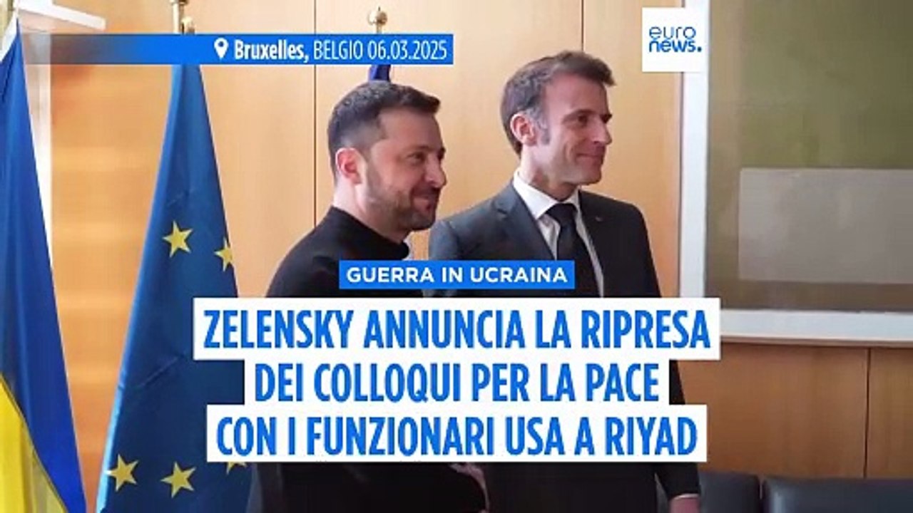 Guerra in Ucraina: Zelensky annuncia colloqui per la pace organizzati con gli Usa in Arabia Saudita