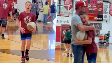 Dad Travels Over 1000 Miles To Surprise Son At Basketball Game | Happily TV
