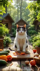 cat cooking video #cat #cooking