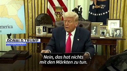 Trump: Unsicherer Aktienmarkt hat nichts mit meiner Zollpolitik zu tun
