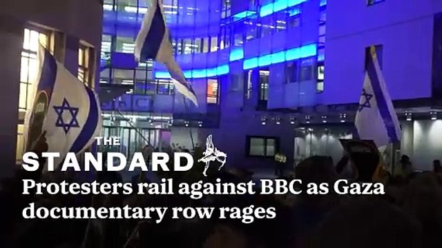 Protesters rail against BBC in Broadcasting House demo as Gaza documentary row rages