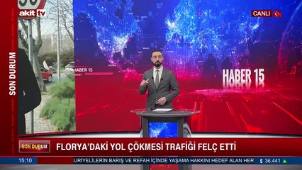 Florya'daki yol çökmesi trafiği felç etti! Günlerdir İBB duruma müdahale etmedi!