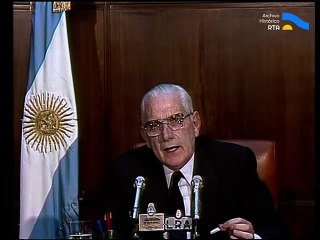 Cadena nacional: Palabras de Bignone a 25 días de las elecciones (fragmento)