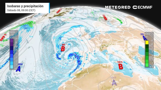 La borrasca Jana traerá un ambiente más fresco a España, con nevadas importantes y algunas granizadas