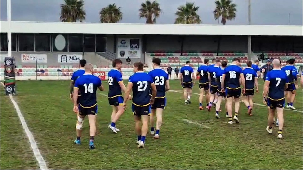 Leeds Rhinos training at Pia rugby league club before Saturday's game v Catalans Dragons