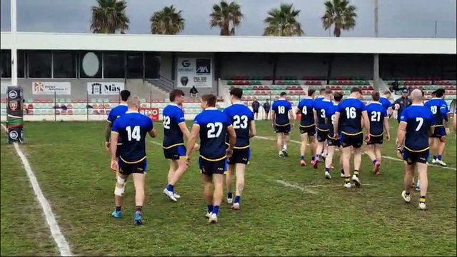 Leeds Rhinos training at Pia rugby league club before Saturday's game v Catalans Dragons