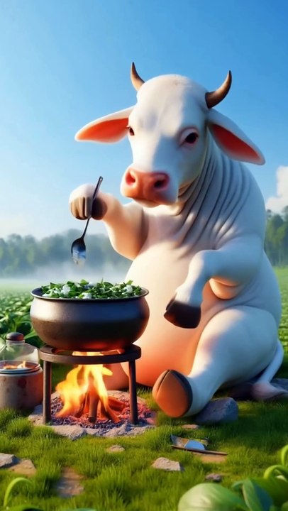 How a cow Cook food Ai video  || .  #Amazing #viralpost #shorts  #trending #amazingfacts   #TopNow #bestoftheday  #BunnyAdventure #trend #facebookviral  #Animation #cartoon #AI #foryou  #AnimalRescue #ai #animation #rabbit 🐰🐶👀💕