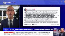 Bombardements russes en Ukraine: Donald Trump menace la Russie de nouvelles sanctions bancaires et de droits douane