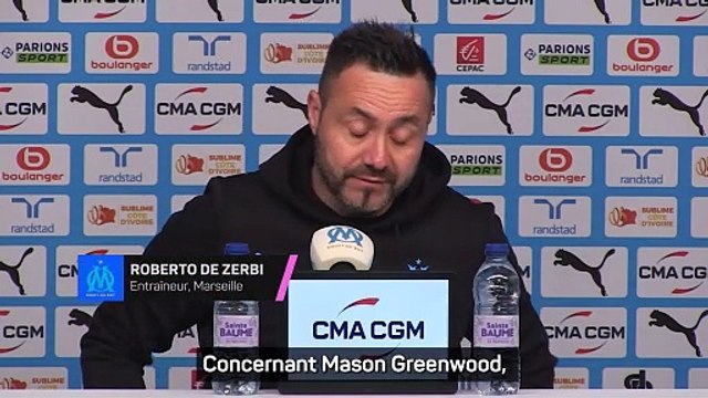 Marseille - De Zerbi : Ce que montre Greenwood n'est pas suffisant