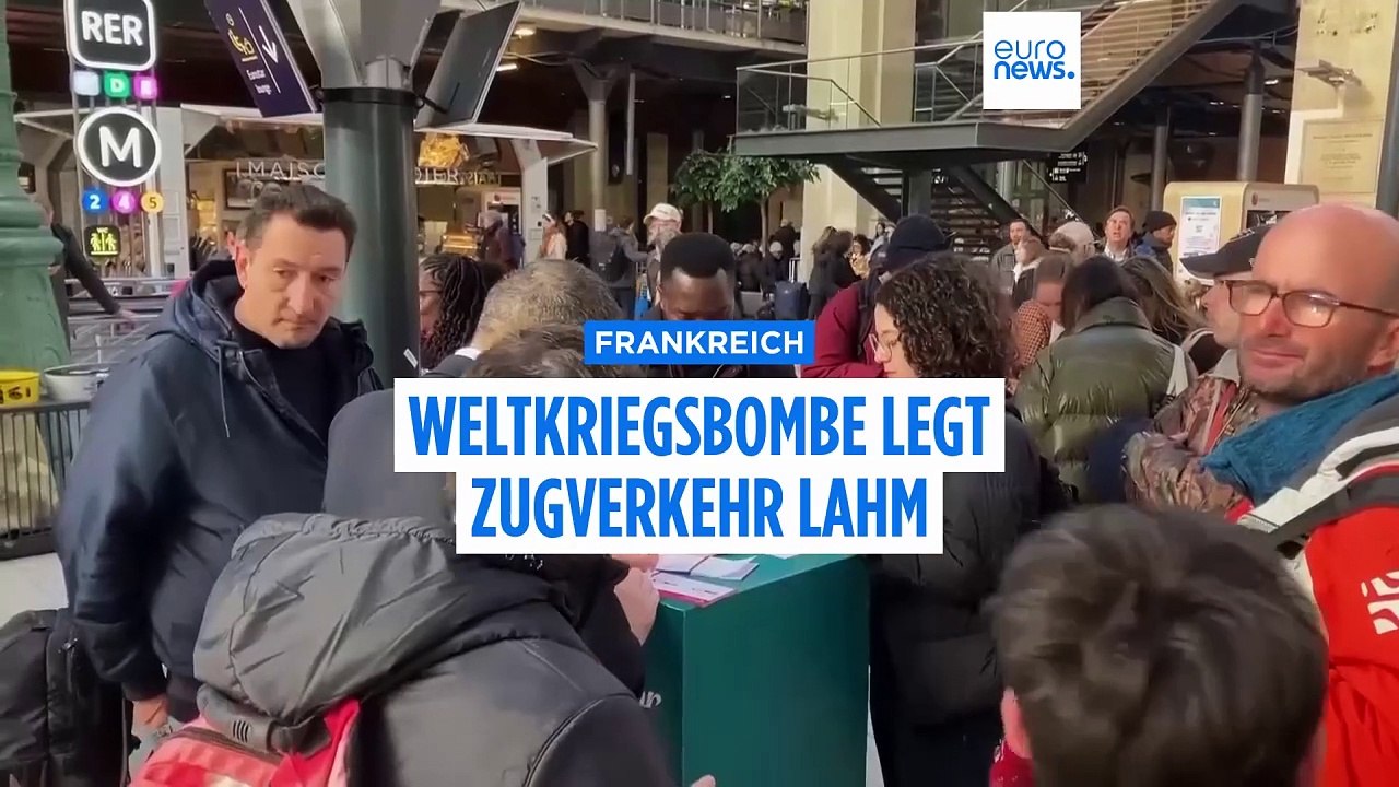 Weltkriegsbombe legt Zugverkehr in Paris lahm
