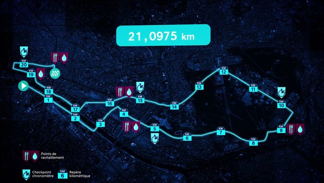 Le parcours du semi-marathon de Paris 2025 - Athlé - Harmonie Mutuelle Semi de Paris
