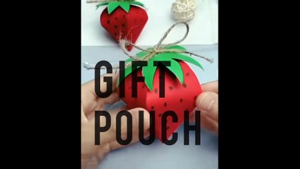 easy gift pack idea 🍓 pouch