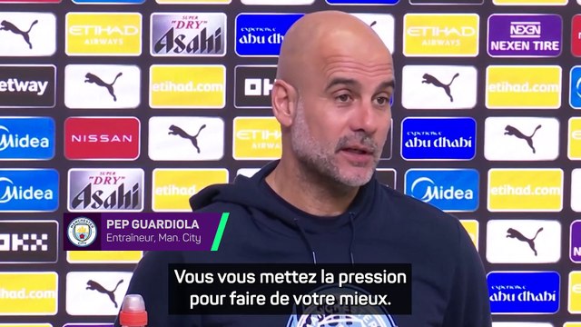 Man. City - Guardiola : “Dans les grands clubs, la pression est toujours là”