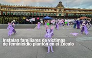 Instalan plantón familiares de víctimas de feminicidio