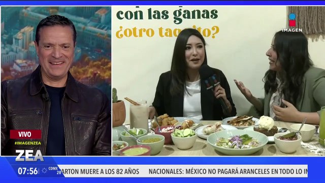 Nallely Medina desayuna tacos de pescado capeados en Los paceños