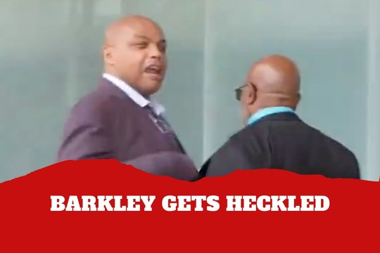 Ready to fight! Charles Barkley gets heckled by a fan and he had to restrained to prevent violence