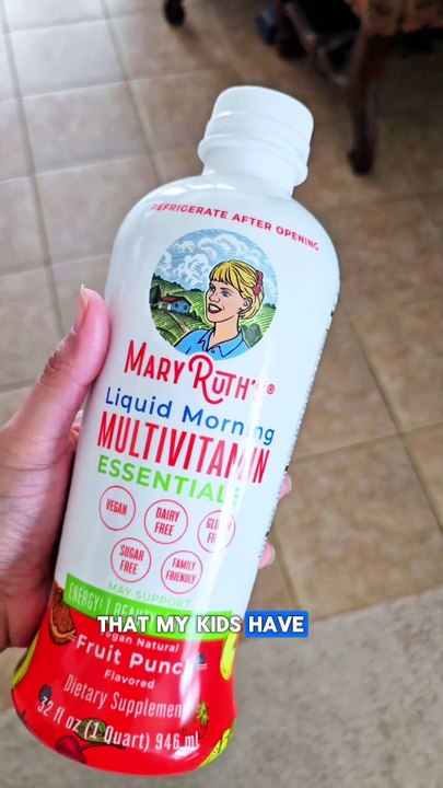 Vitamin in Liquid Syrup form is so much easier to take! @MaryRuth's #multivitamin #fruitpunch #vitamins