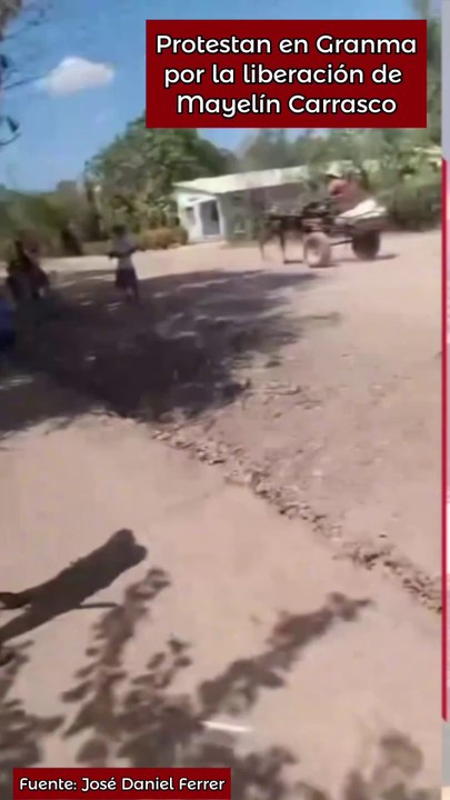 Protesta en Granma por la libertad de Mayelin Carrasco