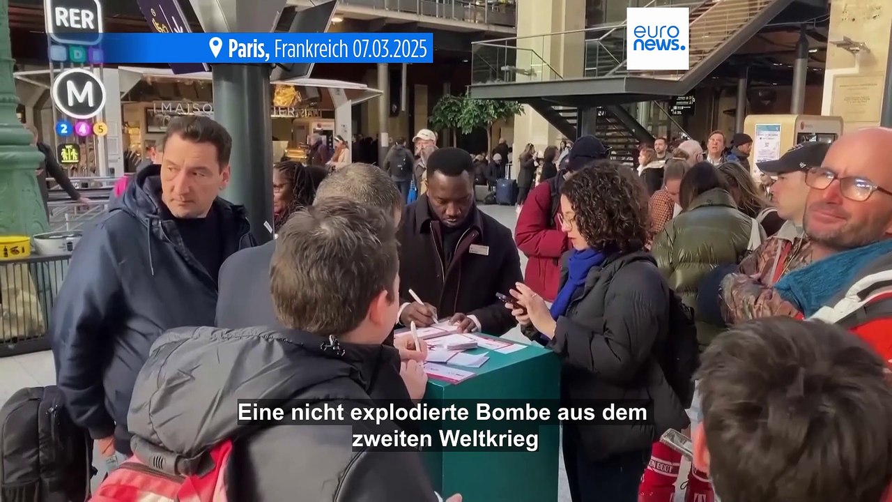 Weltkriegsbombe legte am Freitag den Zugverkehr am Pariser Gare du Nord lahm