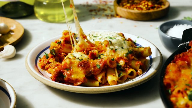 Cottage Cheese Baked Ziti Is A Protein-Packed One-Pan Dinner