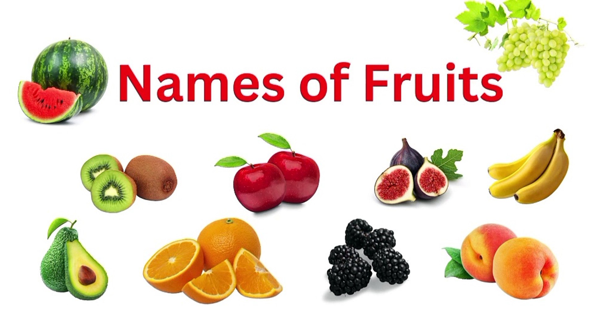 ⁣Fruit names for kids