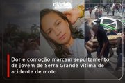 Dor e comoção marcam sepultamento de jovem de Serra Grande vítima de acidente de moto