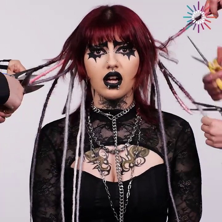 An incredible makeup transformation, from goth to glam! 🤯😍