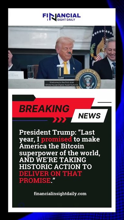 President Trump: “Last year, I promised to make America the Bitcoin superpower of the world, AND WE'RE TAKING HISTORIC ACTION TO DELIVER ON THAT PROMISE.” - financialinsightdaily.com