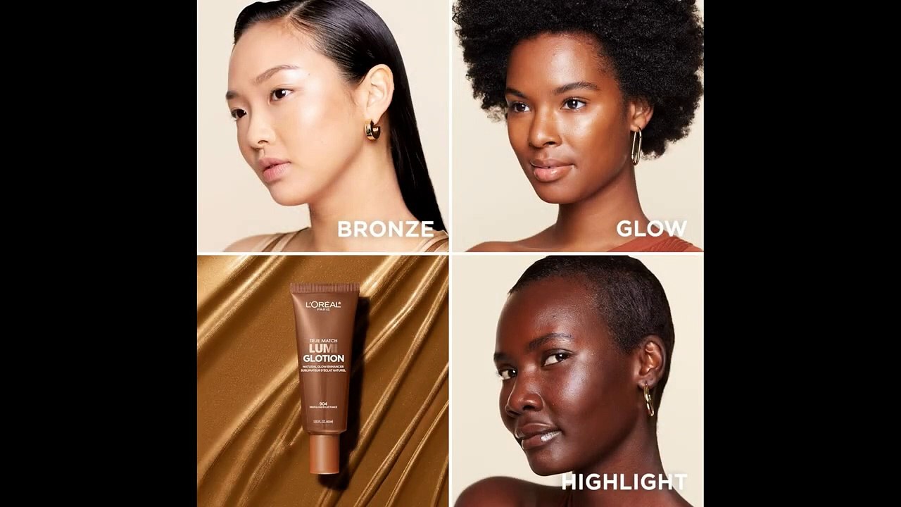 L'Oreal Paris Makeup True Match Lumi Glotion, Natural Glow Enhancer, Illuminator Highlighter, Bronzing Drops For a Sun-Kissed Glow, 904 Deep