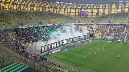 Oprawa kibiców Lechii Gdańsk w meczu z Górnikiem Zabrze