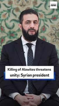 Killing of Alawites threatens unity: Syrian president