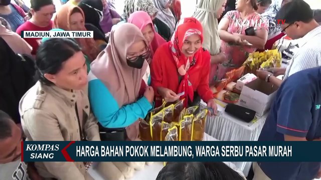 Harga Bahan Pokok Tinggi, Warga Madiun Serbu Pasar Murah dari Pemkot