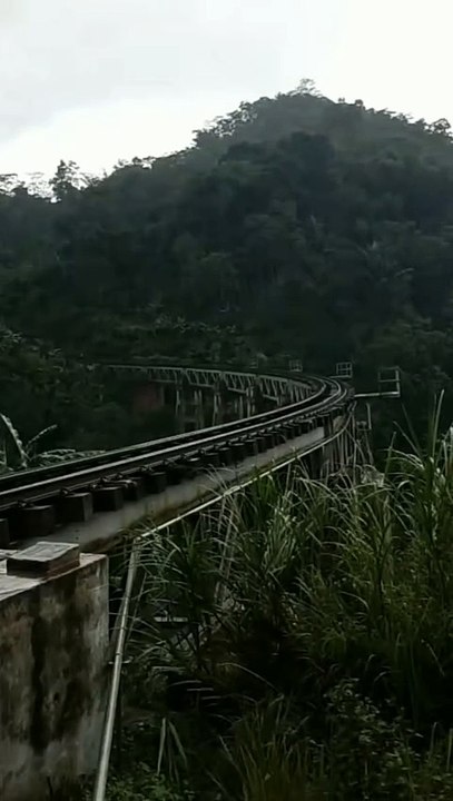 KAI Kereta Api Argo Wilis melintas di jembatan