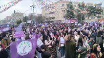 Diyarbakır Emniyet Müdürü'nden DEM Parti'nin 8 Mart mitingine katılan kadınlara karanfil