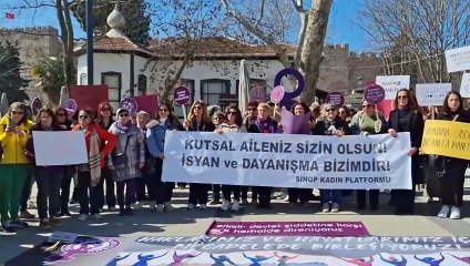 Sinop Kadın Platformu 8 Mart yürüyüşü