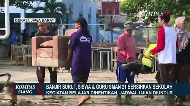 Pantauan Kondisi Bekasi Usai Banjir Surut: Sekolah Penuh Lumpur, Ujian Ditunda | BENCANA BANJIR