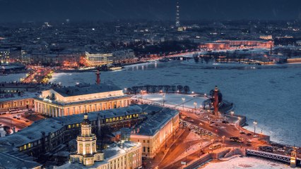 Winter Saint Petersburg Russia 6K. Shot on Zenmuse X7 Drone
