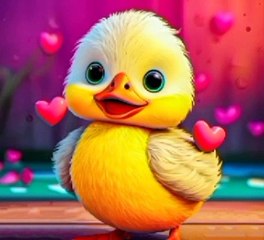 A CUTE  DUCK BABE SMILE