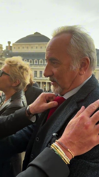 Exclusif - Vidéos - Mathilde Seigner et Philippe Lellouche sont nommés Chevaliers des Arts et des lettres par Rachida Dati, Ministre de la culture à Paris, France, le 7 mars 2025