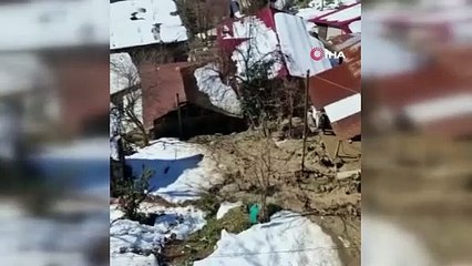 Yine Karadeniz, yine heyelan! Çok sayıda ev tahliye edildi
