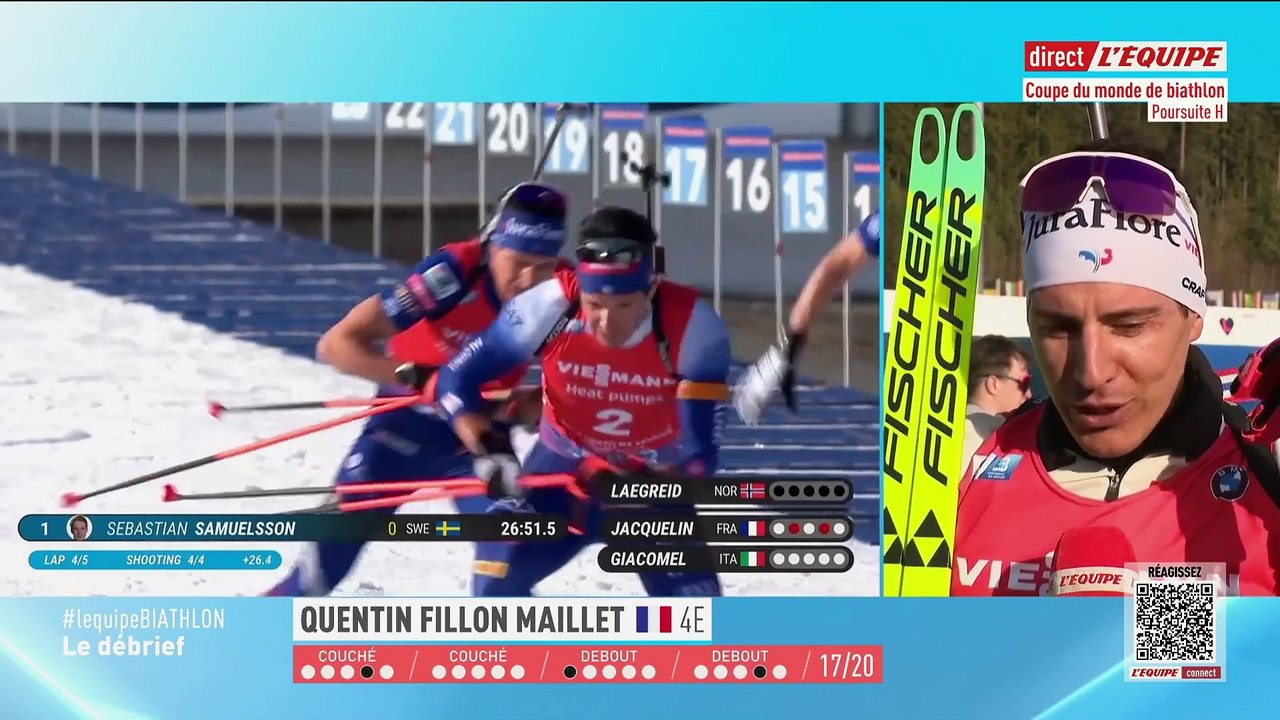 Fillon Maillet : «J'étais plus joueur sur le tir» - Biathlon - Coupe du monde (F)