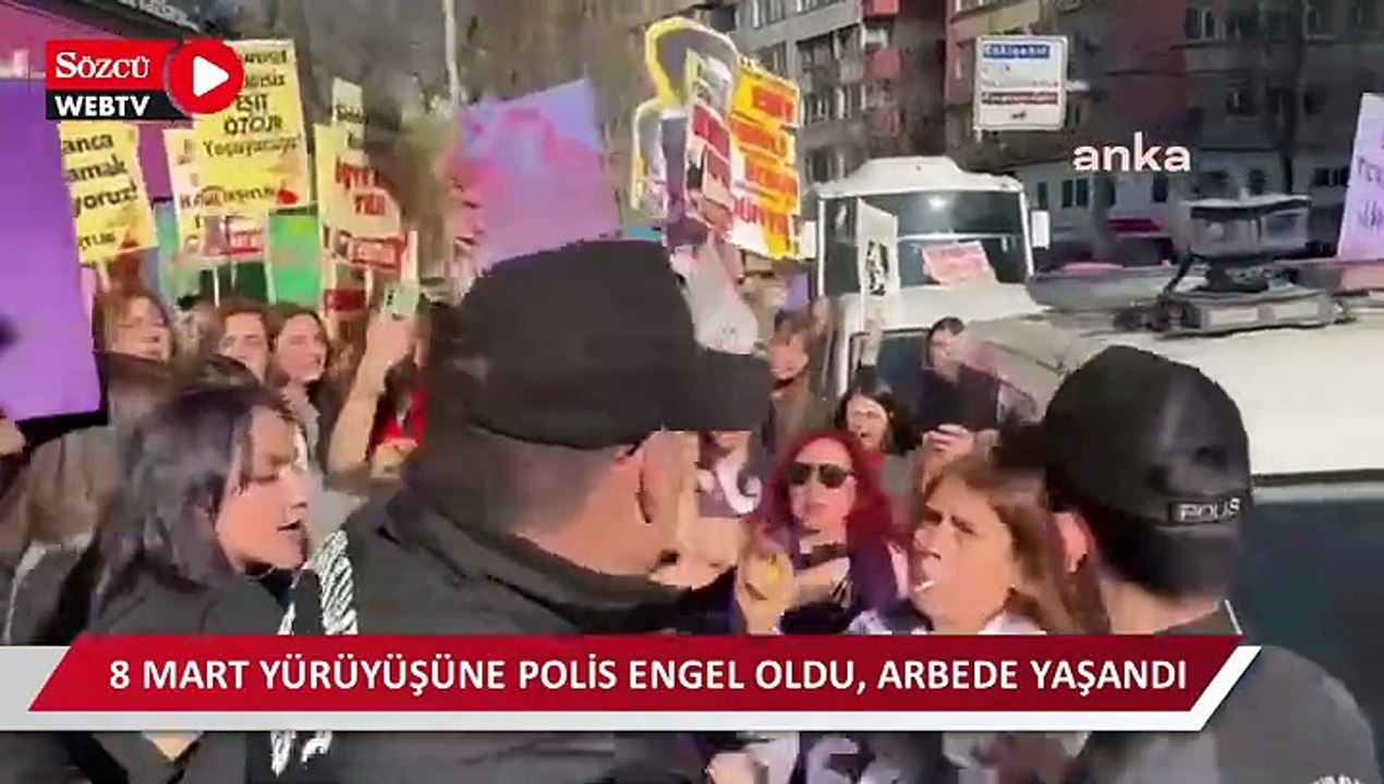 Ankara Kadın Platformu’nun 8 Mart yürüyüşüne polis engel oldu, arbede yaşandı