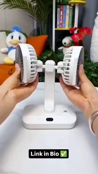 🌬️ Dual Head Fan | Powerful & Adjustable Cooling for Home & Car 🚗❄️